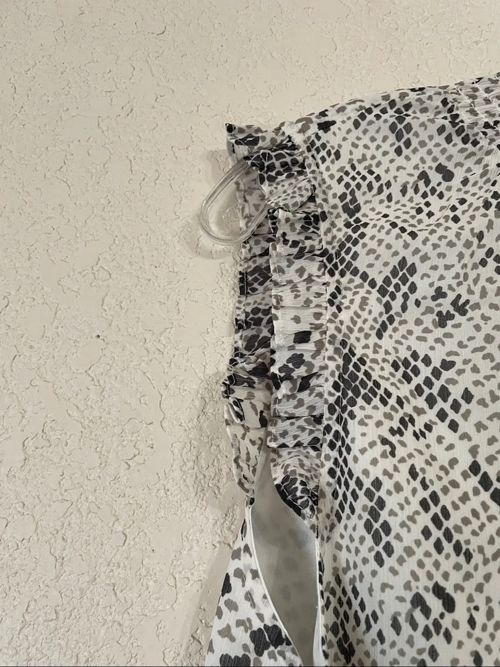 J.CREW Short Sleeve Snake Print Blouse